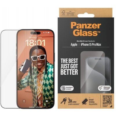 PanzerGlass Apple iPhone 15 Pro Max s instalačním rámečkem 2812 – Zbozi.Blesk.cz