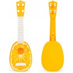 EcoToys Dětské ukulele čtyřstrunné oranžové