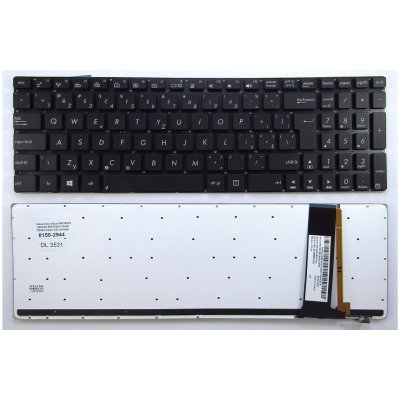 česká klávesnice Asus N56 N56V U500VZ N76 R500V R505 S550C černá CZ noframe podsvit