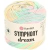 Příze YarnArt Symphony Dream 3108 světle modrá, růžová a žlutá