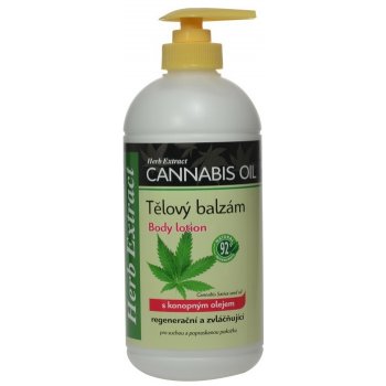 HerbExtract Cannabis tělový balzám s konopným olejem 500 ml