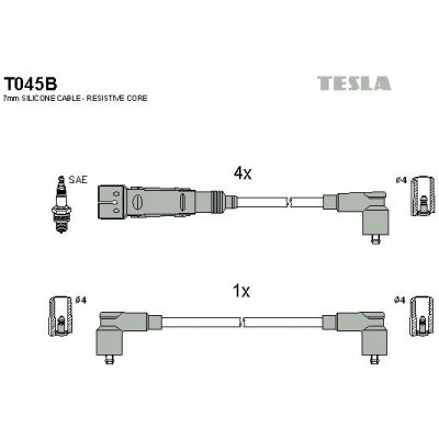 Sada kabelů pro zapalování TESLA T045B – Hledejceny.cz