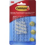 3M 17026CLR Command čiré dekorační háčky 20 háčků, 24 lepicích pásek, maximální zatížení 225 g, lze upevnit svisle i vodorovně – Zboží Dáma