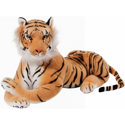 Brubaker Tiger Soft Toy Ležící zvířátko hnědé 45 cm – Zbozi.Blesk.cz