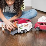 Schleich 42535 Dobrodružné auto s přívěsem a koněm – Zboží Mobilmania