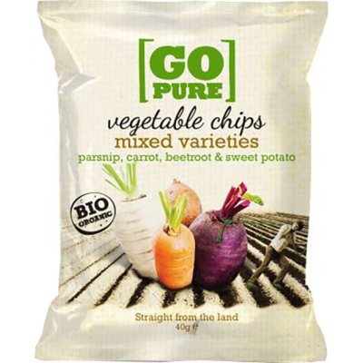 Go Pure Zeleninové chipsy Bio 40 g – Zboží Dáma