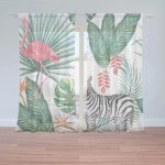 Záclony Zebra a plameňák: 2 ks - 150x250 cm - Sablio – Hledejceny.cz