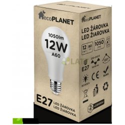 Žárovka EcoPlanet LED žárovka E27 12W 1050lm teplá bílá EP0115