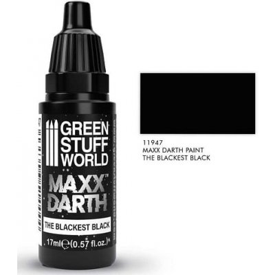 Green Stuff World: Maxx Darth Black Paint 17ml – Zboží Živě