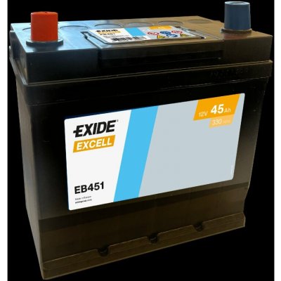 Exide Excell 12V 45Ah 330A EB451 – Zboží Mobilmania