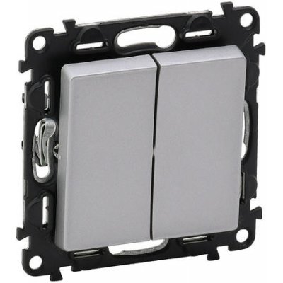 Legrand 752318 VALENA LIFE hliník tlačítko dvojité no-nc – Hledejceny.cz