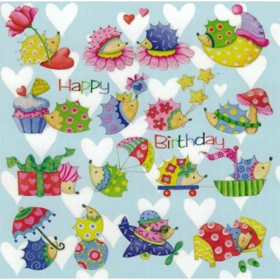 Pohlednice Ježečci Happy Birthday – Zbozi.Blesk.cz