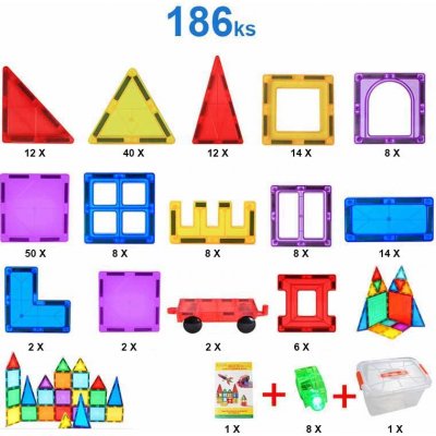 Magnetic Tiles 108 ks – Zboží Živě
