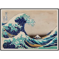 Plakát Katsushika Hokusai - Velká vlna u pobřeží Kanagawy Rozměr plakátu: A4 (21 x 29,7 cm)