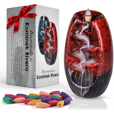 Aromaholik stojan na vonné kužele Vodopád červený – Sleviste.cz