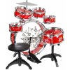 Dětská hudební hračka a nástroj RKToys Jazz Drum bicí souprava bubny pro kluky červená