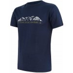 Sensor Merino Active PT Mountains kr. rukáv Deep Blue – Zboží Mobilmania