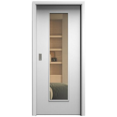 Sapeli Elegant Komfort M55 posuvné bílá pór 100 x 210 cm Planibel bronz – Hledejceny.cz