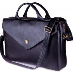 Solier taška Positano kožená dámská do práce černá – Zboží Dáma