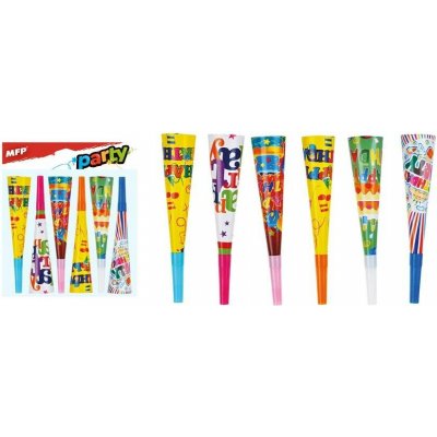 Unipap trumpetka papírová 19cm mix ME121 6ks – Hledejceny.cz