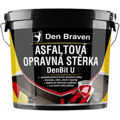 Den Braven Asfaltová opravná stěrka DenBit U Asfaltová opravná stěrka DenBit U, kbelík 10 kg, černá