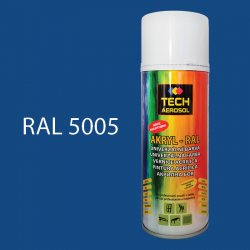 TECH AEROSOL Univerzální akrylová barva ve spreji 400 ml RAL 5005 modrá signální lesk