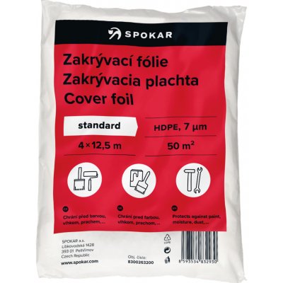 Spokar zakrývací fólie 4x12,5m HDPE 7MY – Hledejceny.cz