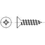 PROFISTYL DIN 7982C šroub do plechu se zápustnou hlavou PHILLIPS (ostrá špička) pozink Varianta: DIN 7982C šroub do plechu zápustná hlava křížová drážka ZnB 2,9x16 – Zboží Mobilmania