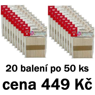 Main Paper Špachtle dřevěné přírodní - dřívka 11x1cm (20x50ks) – Zboží Dáma