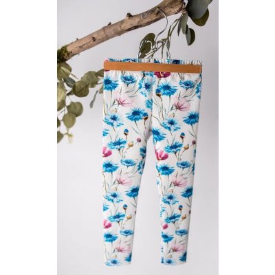 Lily Grey legíny modro bílé chrpy – Sleviste.cz
