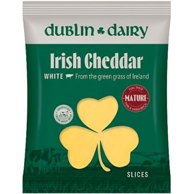 Dublin Dairy Irish Cheddar White Mature plátky 150 g – Zboží Dáma