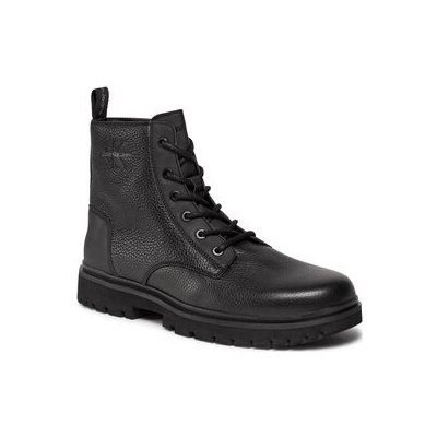 Calvin Klein Jeans kotníková obuv Eva Mid Laceup Boot Lth YM0YM00751 černá