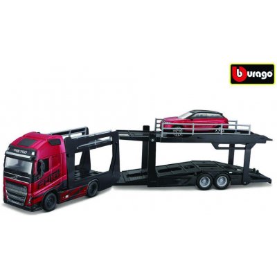 Bburago STR FIRE Multicar Carrier Volvo FH16 w/Land Rover LRX C 1:43