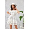 Dámské šaty Roco Fashion mini šaty španělské s odhalenými rameny 0291 smetanová