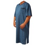 noční košile krátký rukáv s rozparkem modrá – Zboží Dáma