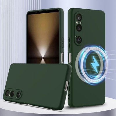 VSECHNONAMOBIL 98968 RUBBER MAGSAFE Silikonový kryt pro Sony Xperia 1 VI DARK GREEN – Zboží Živě