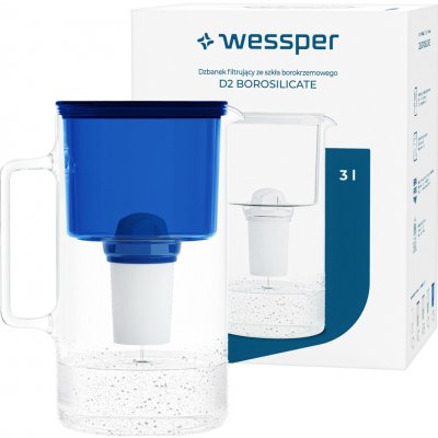 Wessper D2 Borosilicate 3 l modrá – Sleviste.cz