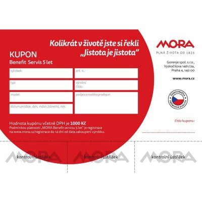 Mora Benefit servis 5 let – Zboží Živě