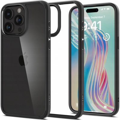 Spigen Crystal Hybrid iPhone 15 PRO MAX Matte Černé – Zboží Mobilmania