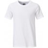 Dětské tričko James & Nicholson klasické chlapecké tričko z biobavlny 8008B white