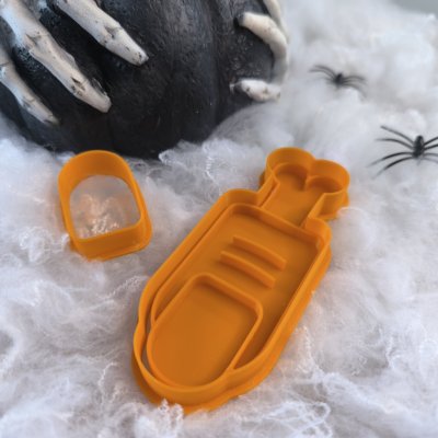 Prst s kostí | Vykrajovátka s razítkem na Halloween a linecké | Strašidelné vykrajovátko – Hledejceny.cz