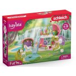 Schleich Třpytivý květinový dům s jednorožci jezerem a stájí – Zboží Dáma