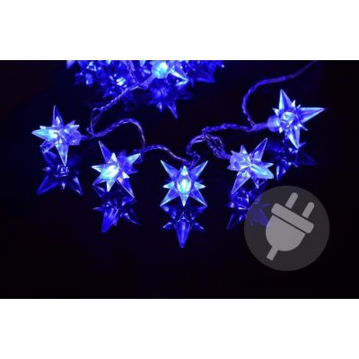 Nexos 1006 Vánoční LED osvětlení hvězdy modré 4 m – Zboží Mobilmania