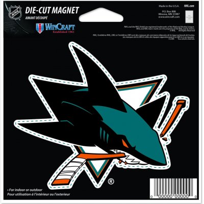 Wincraft Magnet San Jose Sharks NHL Die Cut Magnet – Zboží Mobilmania