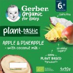 GERBER Organic 100% Dezert rostlinný jablko a ananas s kokosovým mlékem 4 x 90 g​ – Zbozi.Blesk.cz