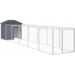 shumee Psí bouda se střechou antracitová 117 x 609 x 123 cm – Zboží Mobilmania