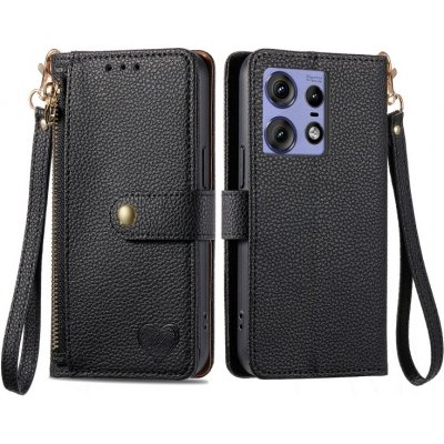 Vsechnonamobil 80932 HEART Peněženkové pouzdro pro Motorola Edge 50 Fusion černé – Zboží Živě