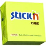 Kostka samolepicí Stick´n 76x76 mm, neonová žlutá, 400 líst. – Hledejceny.cz