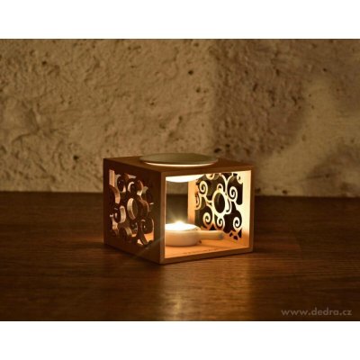 Dedra Keramická aroma lampa na bambusovém stojanu přírodní harmonie – Zboží Dáma