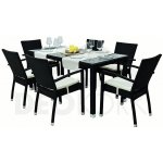 Zahradní ratanová sestava NAPOLI II. 1+6 (černá) – Hledejceny.cz